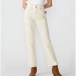 SLVRLAKE London Straight Leg Jeans in Ecru Cream Size 26x31